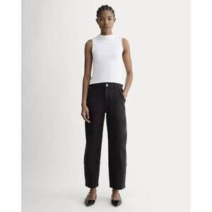 Everlane Women's Utility Barrel Pant in Black, Size 2, Cotton/Twill